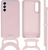 iMoshion Hoesje Geschikt voor Samsung Galaxy S21 FE Hoesje Met Koord - iMoshion Color Backcover met afneembaar koord - Roze