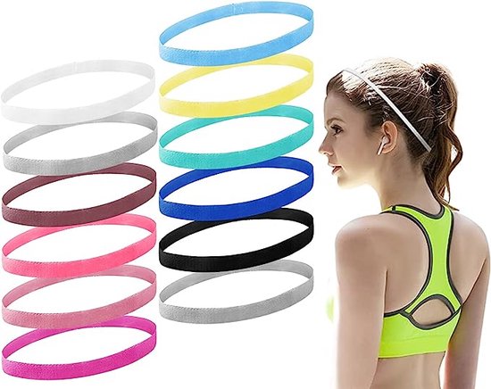 5-Pack Sport Haarband Elastiek – Voetbal Haarband – Unisex – Antislip - Multicolor