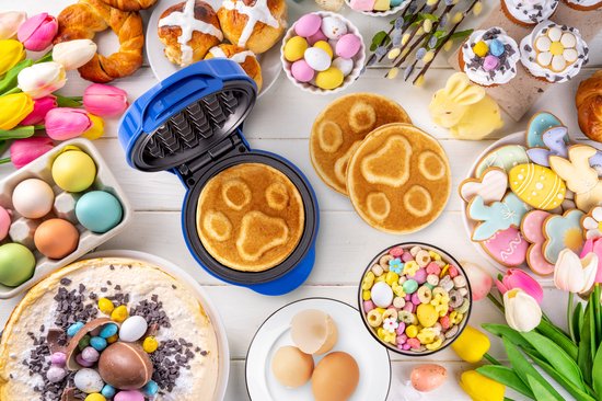 Bestron Wafelijzer - APP500B - 550W - Paw Patrol mini wafel - Hondenpoot vorm - Chase- Blauw - 5 jaar garantie van Bestron — afbeelding 3