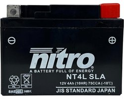 Nitro Accu YTC4L-BS - Onderhoudsvrije accu voor scooters en motoren
