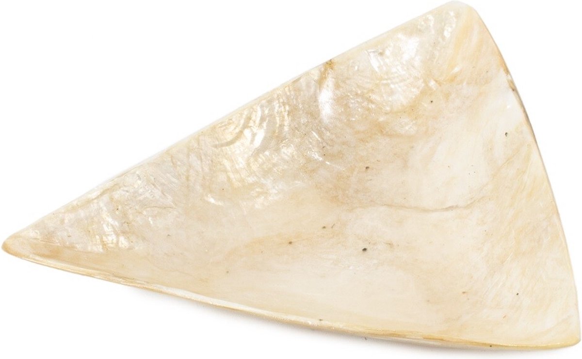 HomeBound by KY | Schaaltje schelp driehoek goud | decoratieve schaal | schaaltje