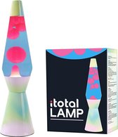 i-Total Lavalamp - Lava Lamp - Sfeerlamp - 40x11 cm - Glas/Aluminium - 30W - Rainbow Dream - XL1779