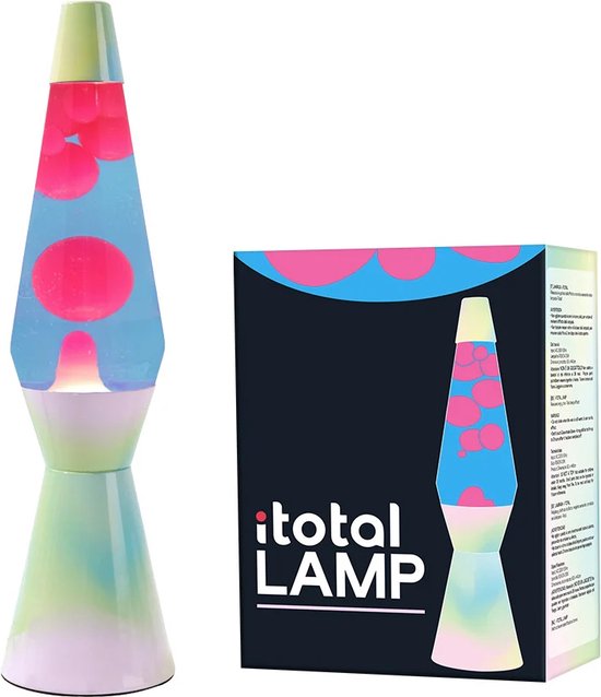 i- Lampe à lave Total base conique | rêve arc-en-ciel | nuances pastel