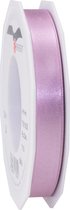1x Luxe Hobby/decoratie lila satijnen sierlinten 1,5 cm/15 mm x 25 meter- Luxe kwaliteit - Cadeaulint satijnlint/ribbon