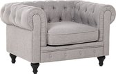 CHESTERFIELD - Chesterfield fauteuil - Lichtgrijs - Polyester