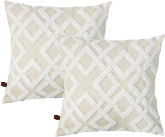Set van 2 fluwelen kerstrode sierkussenhoezen, decoratieve kussenslopen
