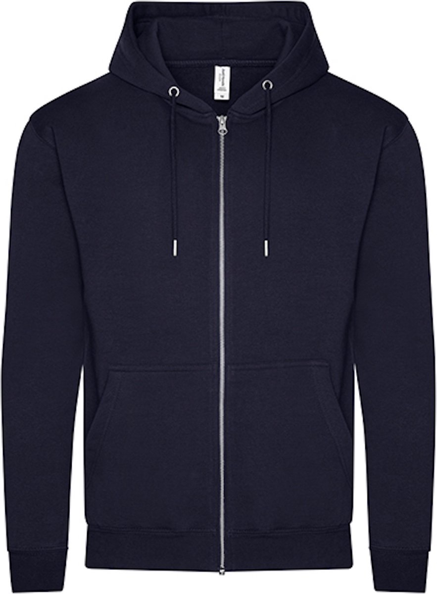 Organic Hoodie met rits en capuchon XXL Marineblauw