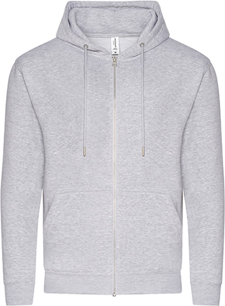 Organic Hoodie met rits en capuchon Heather XXL Grijs