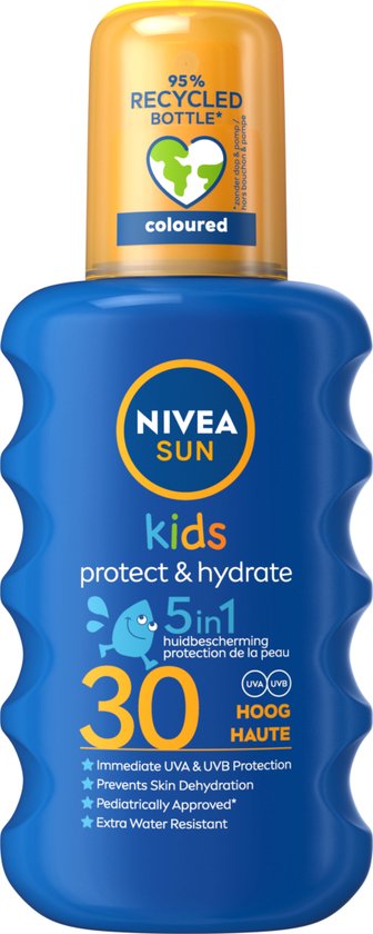Crème solaire pour enfants NIVEA SUN - Spray solaire hydratant de couleur  verte - FPS... | bol