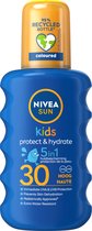 NIVEA SUN Kids Protect & Hydrate Zonnebrandspray - SPF 30 - Zonnespray - Gekleurd - Zeer waterbestendig - Zonbescherming - 200 ml