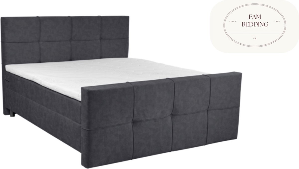 2 Persoons Boxspringset Ibiza Antraciet 120x200