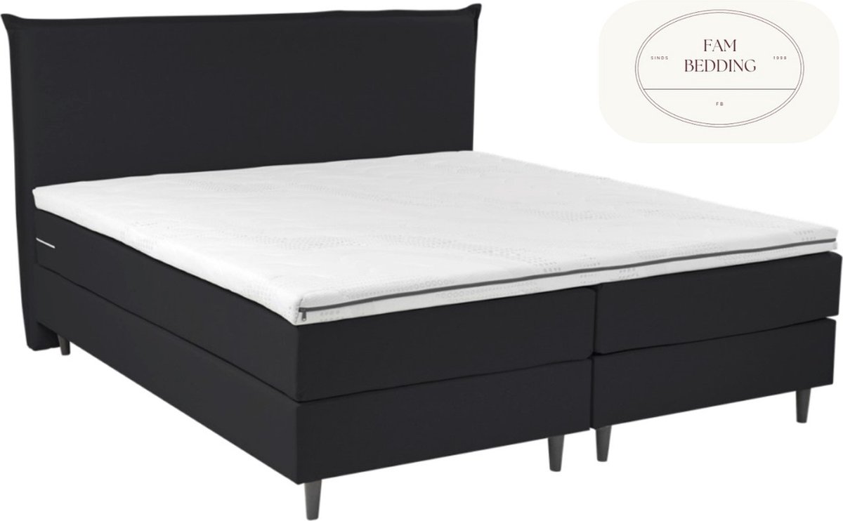 2 Persoons Boxspring Swiss Antraciet 140x200
