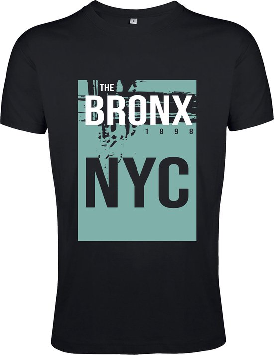 T-Shirt 359-08 Bronx NYC - Zwart, 4xL