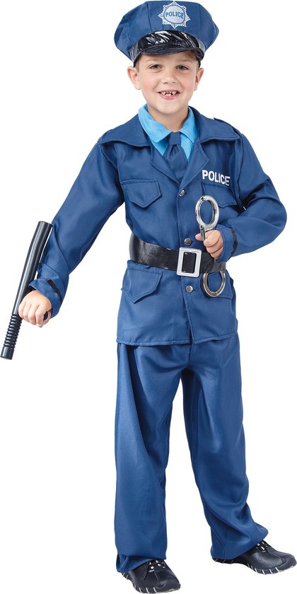 Costume Policier Français Enfant - Bleu - 116 cm - Déguisement