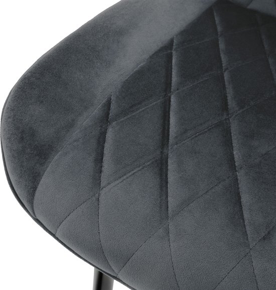 Eetkamerstoelen Set Van 4 Antraciet Keukenstoel Met Polyester Hoes En Stalen Poten Ml Design Eetkamerstoelen Set Van 4 Antraciet Keukenstoel Met Polyester Hoes En Stalen Poten Ml Design
