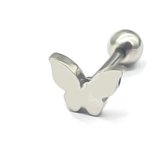 Piercing d'oreille Papillon - Acier Inoxydable - 5 mm - Argenté