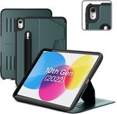 Zugu case - iPad 10.9 Gen 10 (2022) - oersterke luxe flip-over case - volledige 360˚ bescherming – met multifunctionele standaard functie – geschikt voor Apple Pencil – Pine