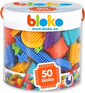 Bloko - tube met 50 bouwstukken - Classic - Bouwset - Nopper