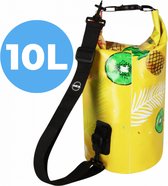 Smeba - Drybag - 10 Liter - Waterdichte tas - Schouderriem - Outdoor tas - Geel Fruit