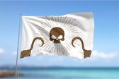 Witte Piraat Vlag 100x150cm