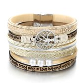 Bracelet Sorprese - Arbre - bracelet femme - cuir - bracelet wrap - cadeau - Modèle I