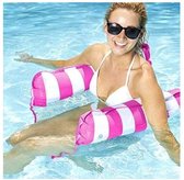 Waterhangmat - Hangmat - Opblaasbare hangmat - Waterspeelgoed - Water Hangmat - Roze gestreept