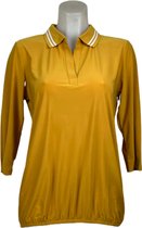 Angelle Milan – Travelkleding voor dames – Gele Sportieve blouse met Band – Ademend – Kreukvrij – Duurzame Jurk - In 5 maten - Maat XL