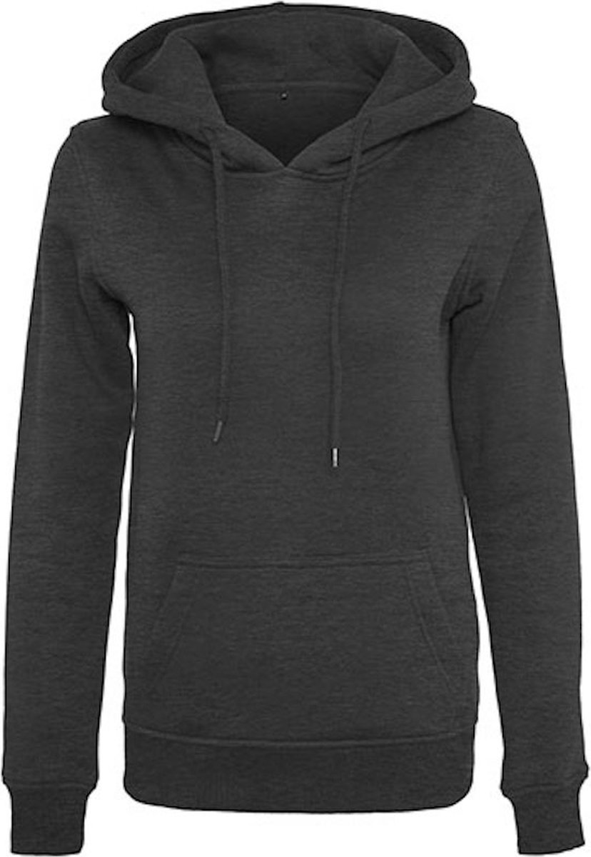 Build Your Brand Heavy Dames Hoodie Charcoal Heather