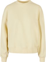 Ladies Oversized Crewneck Sweater met ronde hals Soft Yellow - S