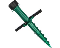 parasolhouder om in te schroeven - grondhuls voor de tuin - basis voor parasols - grondpen - licht kunststof paraplustandaard (groen)