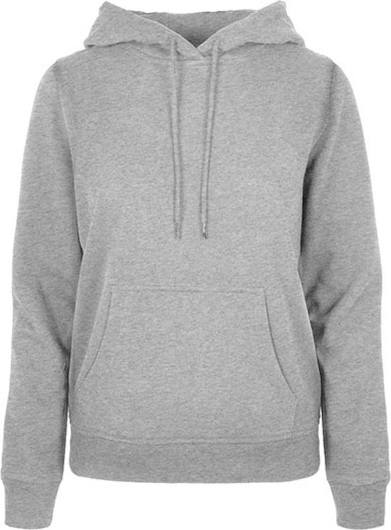 Ladies Basic Hoodie met capuchon Heather Grey - 5XL