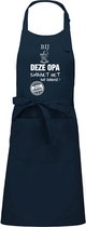 Tablier cadeau - tablier texte - Tablier de cuisine - Tablier BBQ - anniversaire - Fête des pères - c'est meilleur avec ce grand-père - bleu marine