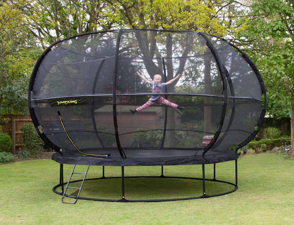 Jumpking Trampoline Met Net En Ladder Zorbpod 427 Cm Zwart