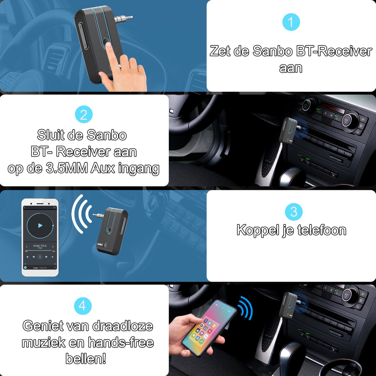 Récepteur Bluetooth sans fil BT450