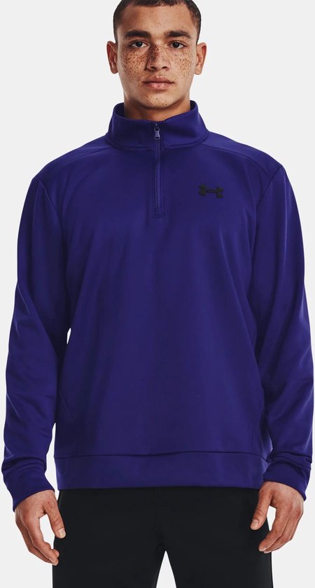 Under Armour Fleece met korte rits voor heren Sonar Blue Maat L