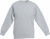Lichtgrijze katoenmix sweater voor jongens 98/104
