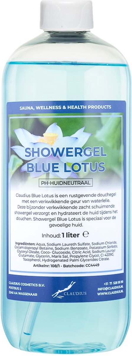 Goedkoopste Claudius Douchegel Blue Lotus 1 liter - Showergel