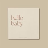 Babyshower invulboek - babyborrel - gastenboek - beige