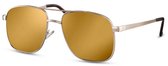 Cwi Zonnebril Piloot Unisex Zilver/bruin (cwi2434)