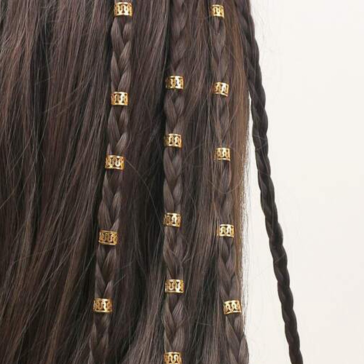 Haar Ringen Vlechten Goud (40 stuks) - Haar Kralen - Haarringen dreadlock kralen - Kraaltjes / Clips - Haar Accessoires Vrouwen - Vlecht accessoires - Hair Beads Gold - 40 stuks