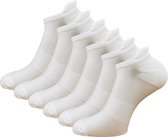 6 paar Compressie Hardloop Sneakersokken - Off-white - Maat 39-42