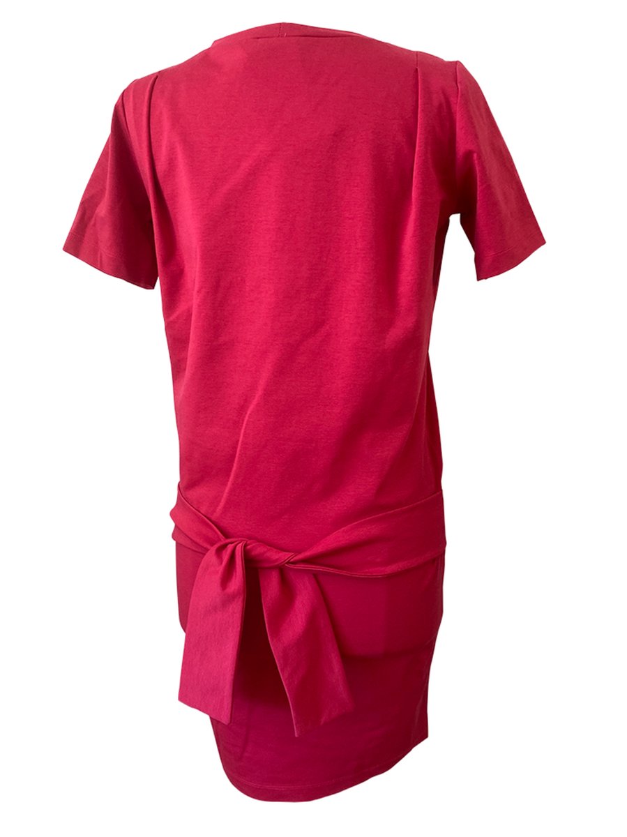 FRAGILE Belt Dress Shortsleeves Milano Kleur: Raspberry, maat: XXL
