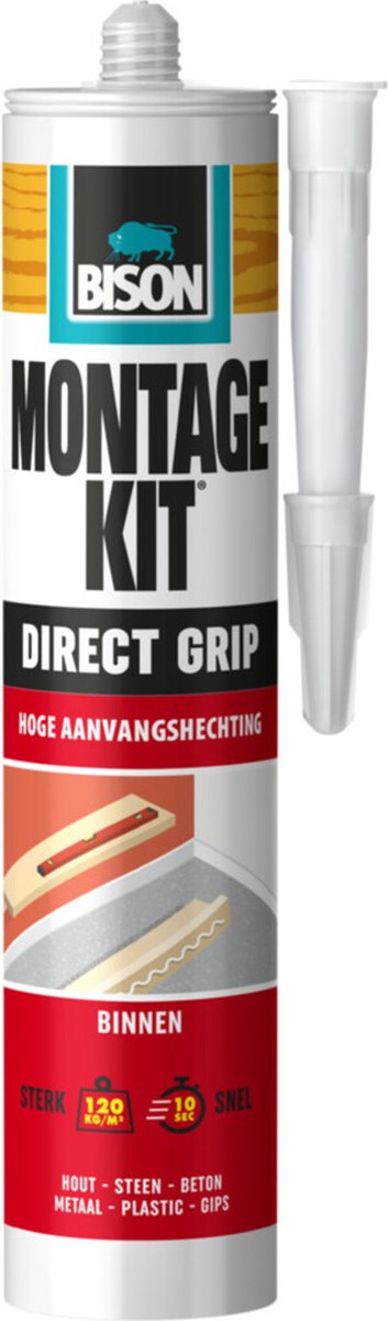 Bison Montagekit Direct Grip Koker - 12 x 370 gr - Voordeelverpakking