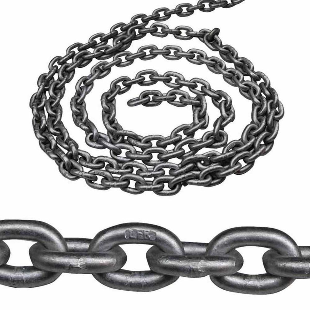 Lofrans Gegalvaniseerde Ketting Iso 4565/din 766/g40 Gekalibreerd 8 Mm 30 M Zilver