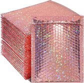 Luxe Metallic Goudroze Bubbeltjes Enveloppen - 18 x 23 cm - Luchtkussenenvelop - Kleur: Zeemeermin Goudroze - 10 Stuks - Roze Envelop – Little Mermaid - Verzendverpakking - Envelop - Bubbeltjes Envelop - Luxe Verzendverpakking - Hoge Kwaliteit