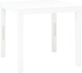 vidaXL Table de jardin 78x78x72 cm plastique blanc