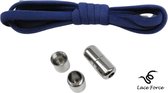 Lace Force® veters - (marine / navy blauw) - niet strikken - elastische veters zonder strikken - no tie - schoenveters - sportveters - rond - schoenveters - kinderveters