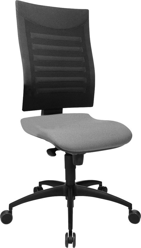 Schäfer Shop Pure Bureaustoel SSI PROLINE S1, synchroonmechanisme, zonder armleuningen, rugleuning met 3D-gaas, ergonomisch gevormde wervelsteun