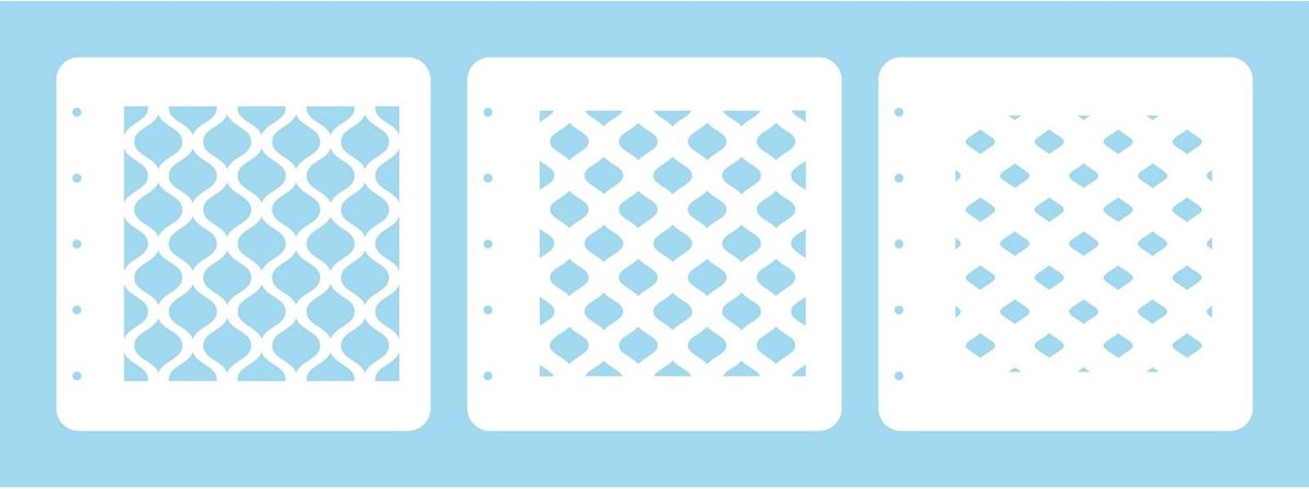 Nellie Snellen Stencils for Magnetic Colouring Set Msts001 Layered Combi Stencil Set (Set of 3) Eastern Oval