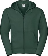 Authentic Full Zip Hoodie Sweatshirt 'Russell' Bottle Green - S
